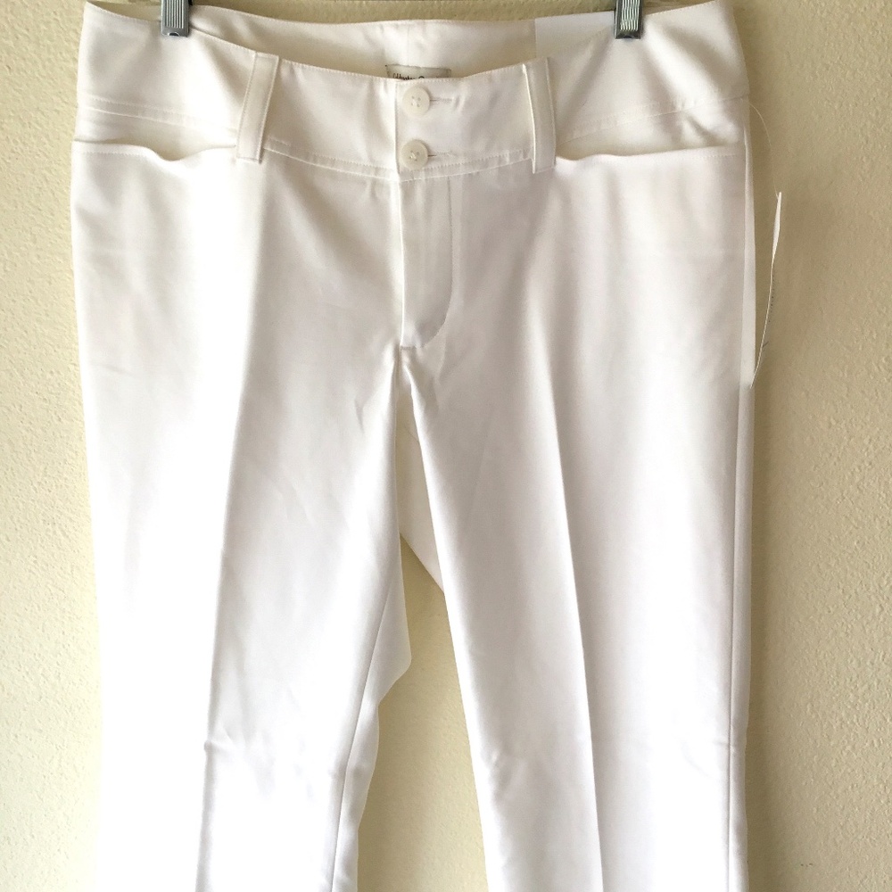 NEW! Coldwater Creek Metro Trousers White Size 12